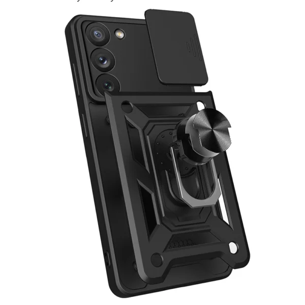 Hybrid Armor Camshield case for Samsung Galaxy A34 5G armored case with camera cover pinkeng