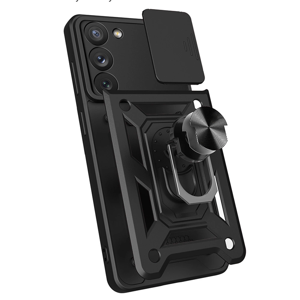Hybrid Armor Camshield case for Samsung Galaxy A14 armored case with camera cover pinkeng
