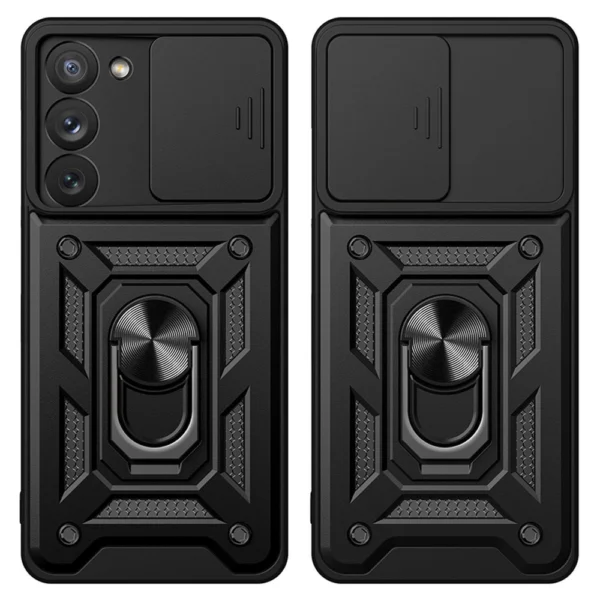 Hybrid Armor Camshield case for Samsung Galaxy S23+ armored case with camera cover pinkeng