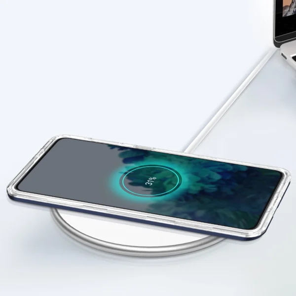 Clear 3in1 case for Samsung Galaxy S23+ silicone cover with frame blueeng