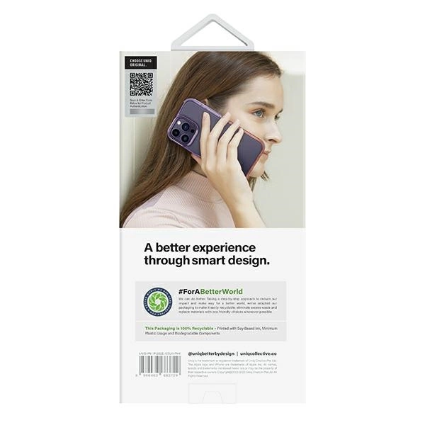 Uniq Combat Duo case for iPhone 14 Pro - lilac and pinkeng