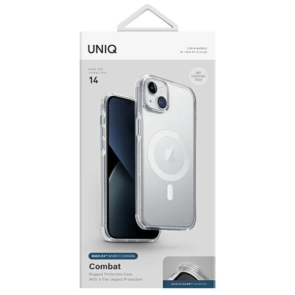 Uniq Combat Magclick Charging case for iPhone 14 - transparenteng