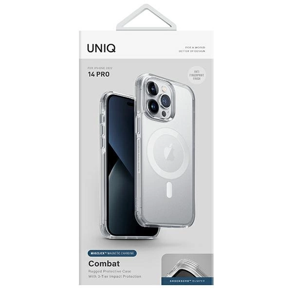 Uniq Combat Magclick Charging case for iPhone 14 Pro - transparenteng