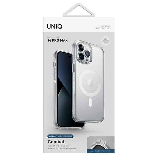 Uniq Combat Magclick Charging case for iPhone 14 Pro Max - transparenteng