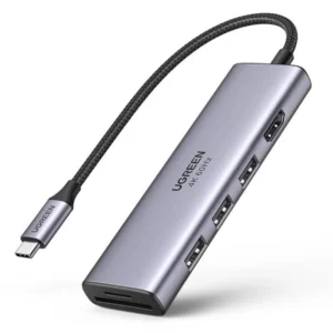 [RETURNED ITEM] Ugreen multi-functional HUB USB Type C - 3x USB 3.2 Gen 1 / HDMI 4K 60Hz / SD and TF card reader gray (60383 CM511)eng