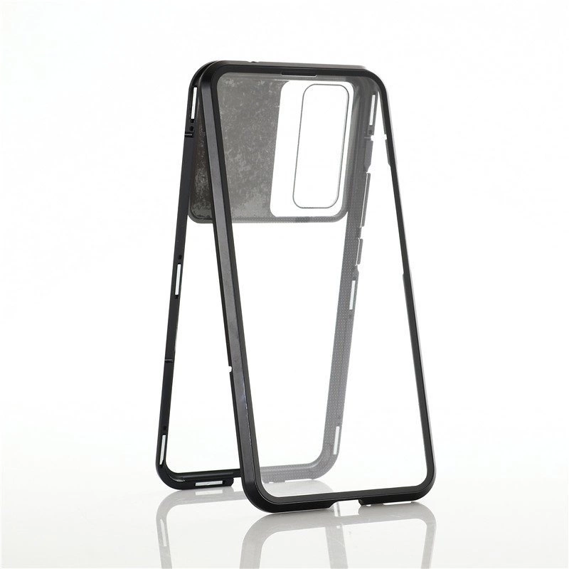 Wozinsky Magnetic Cam Slider Case Magnetic Case 360 ​​Full Cover Glass Screen Camera Protector for Huawei P40 Lite 5G Blackeng