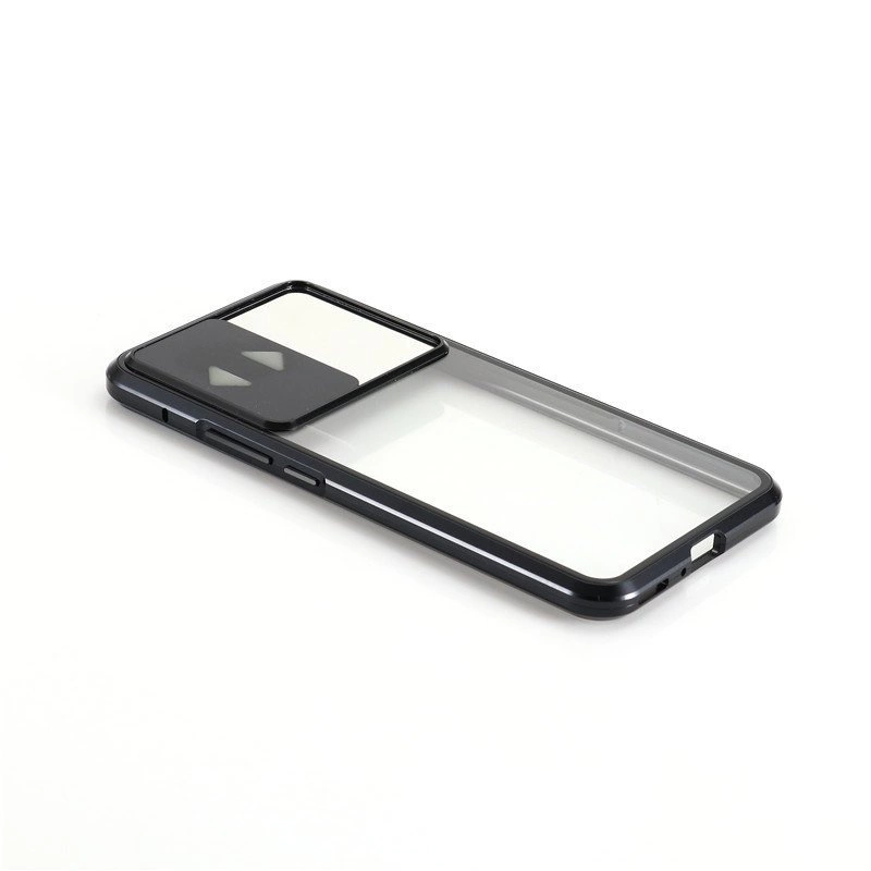 Wozinsky Magnetic Cam Slider Case Magnetic Case 360 ​​Full Cover Glass Screen Camera Protector for Huawei P40 Lite 5G Blackeng