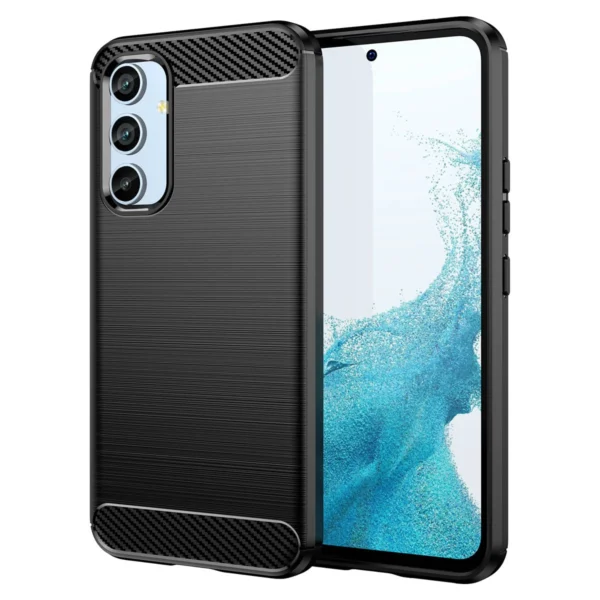 Carbon Case case for Samsung Galaxy A54 5G flexible silicone carbon cover blackeng