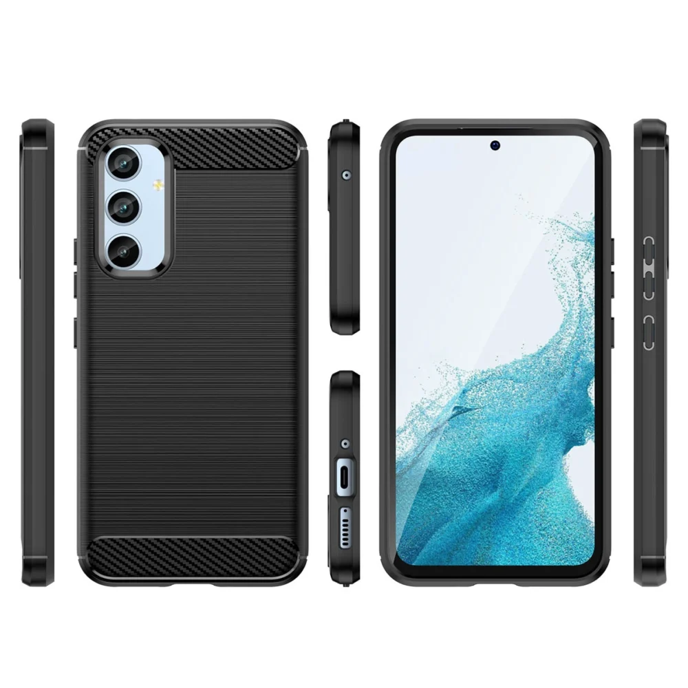 Carbon Case case for Samsung Galaxy A54 5G flexible silicone carbon cover blackeng