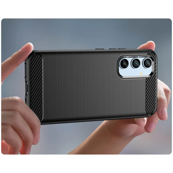 Carbon Case case for Samsung Galaxy A54 5G flexible silicone carbon cover blackeng