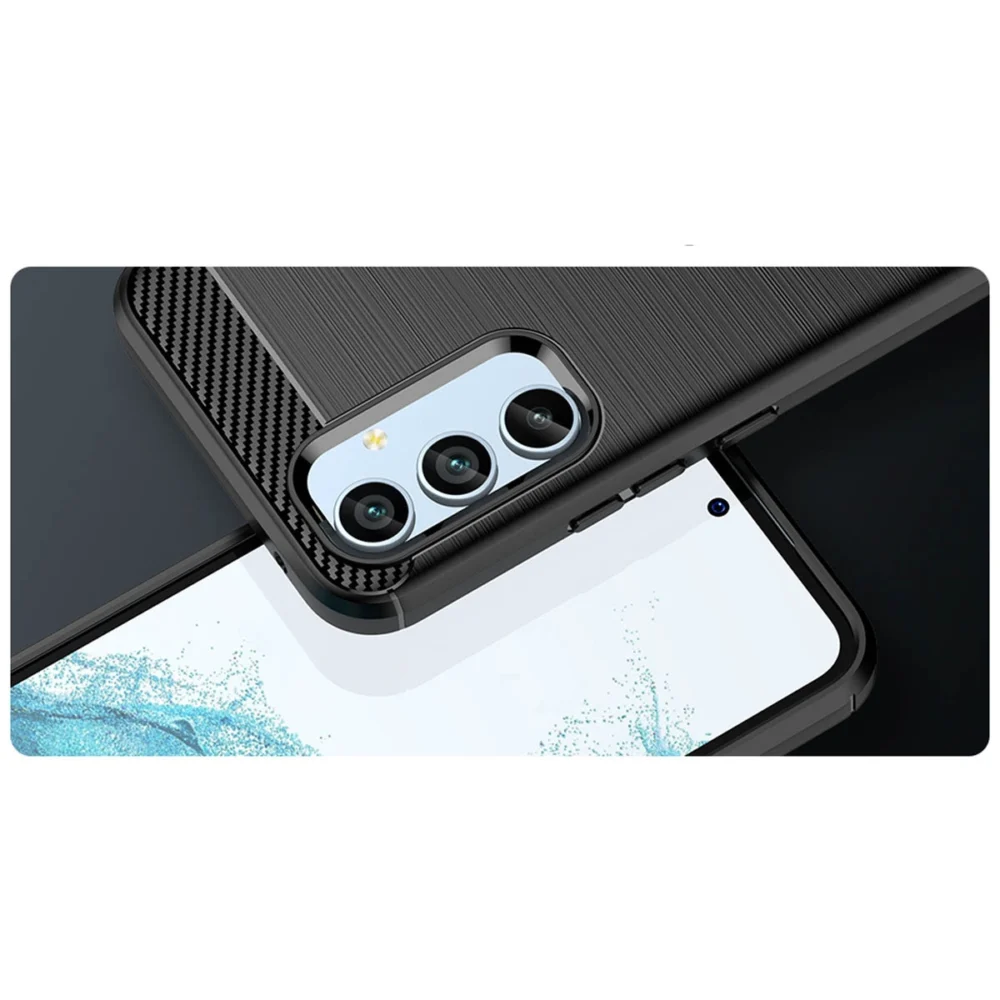 Carbon Case case for Samsung Galaxy A54 5G flexible silicone carbon cover blackeng