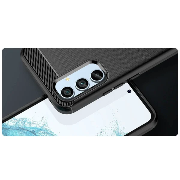 Carbon Case case for Samsung Galaxy A54 5G flexible silicone carbon cover blackeng