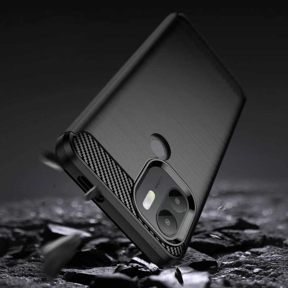 Carbon Case case for Xiaomi Redmi A1+ flexible silicone carbon cover blackeng