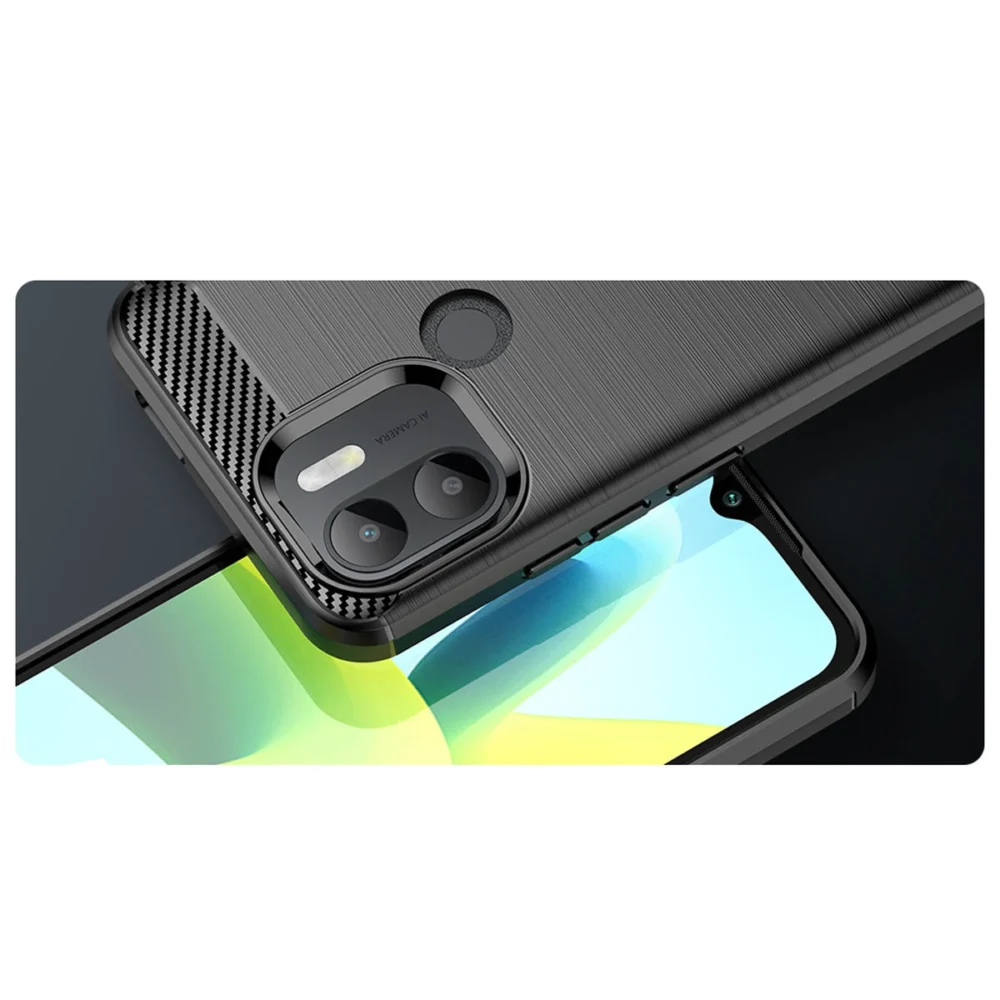 Carbon Case case for Xiaomi Redmi A1+ flexible silicone carbon cover blackeng