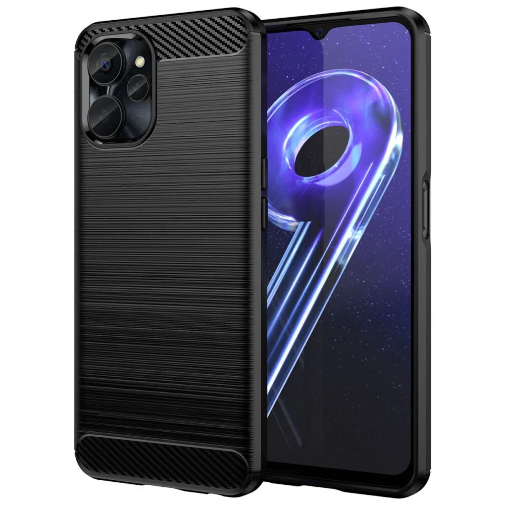 Carbon Case for Realme 10 5G / Realme 9i 5G Flexible Silicone Carbon Cover Blackeng