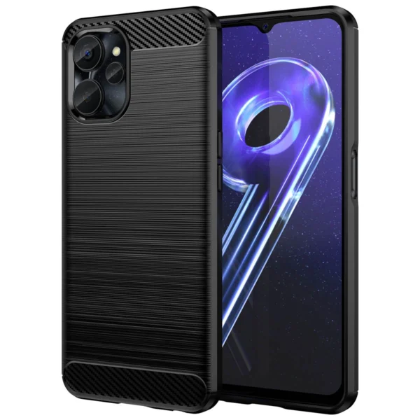 Carbon Case for Realme 10 5G / Realme 9i 5G Flexible Silicone Carbon Cover Blackeng
