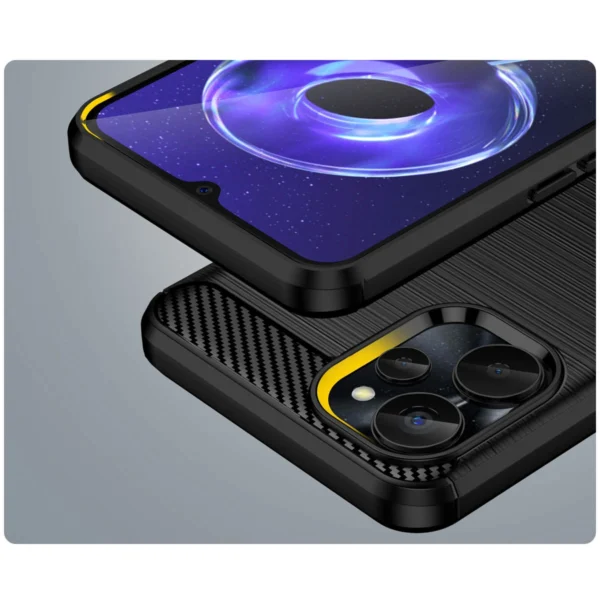 Carbon Case for Realme 10 5G / Realme 9i 5G Flexible Silicone Carbon Cover Blackeng