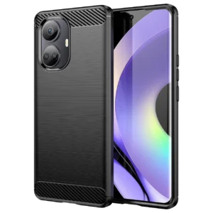 Carbon Case case for Realme 10 Pro flexible silicone carbon cover blackeng