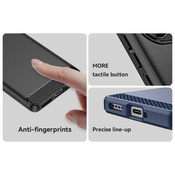 Carbon Case case for Realme 10 Pro+ flexible silicone carbon cover blackeng