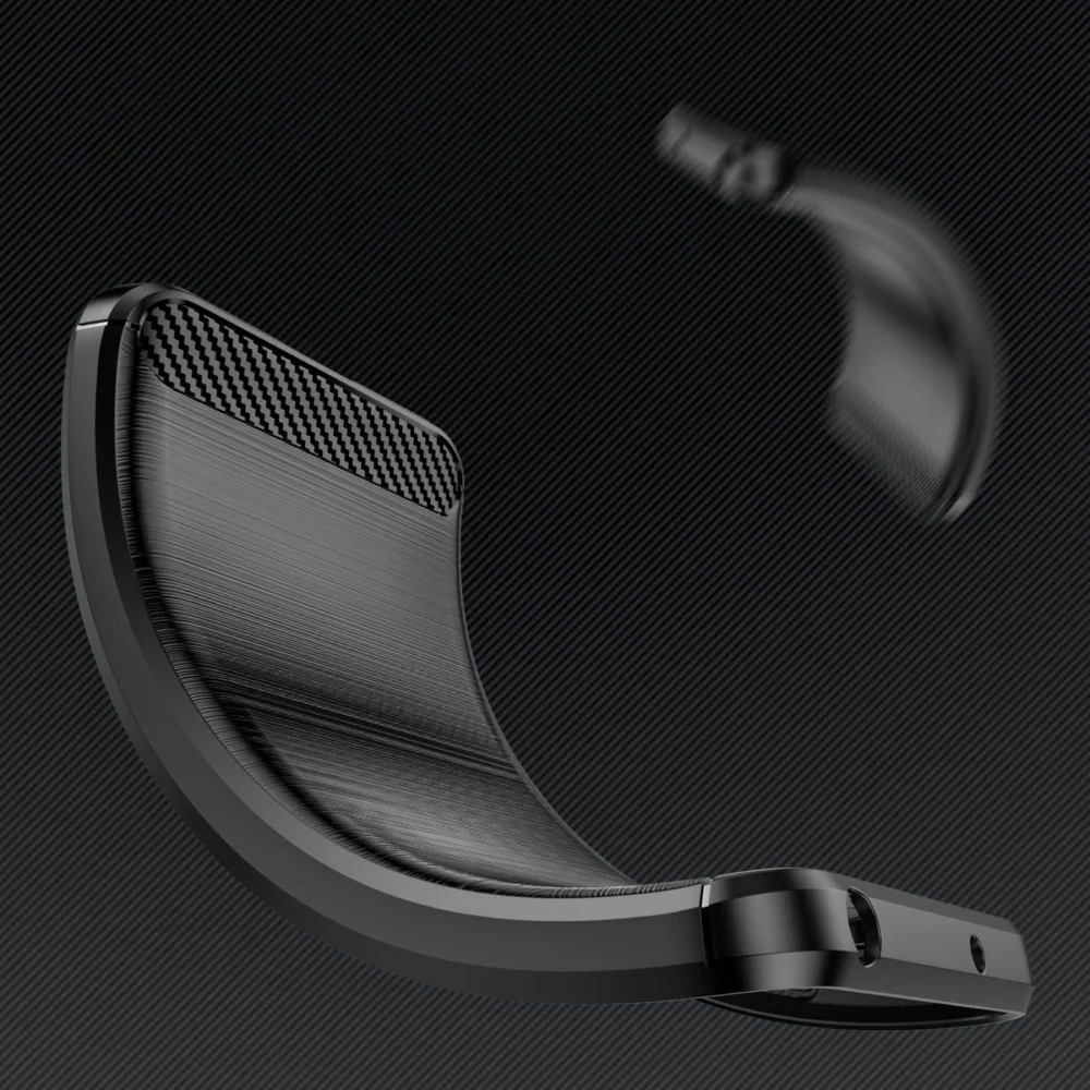 Carbon Case case for Realme 10 Pro+ flexible silicone carbon cover blackeng