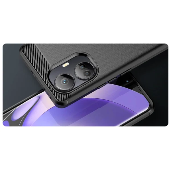 Carbon Case case for Realme 10 Pro+ flexible silicone carbon cover blackeng