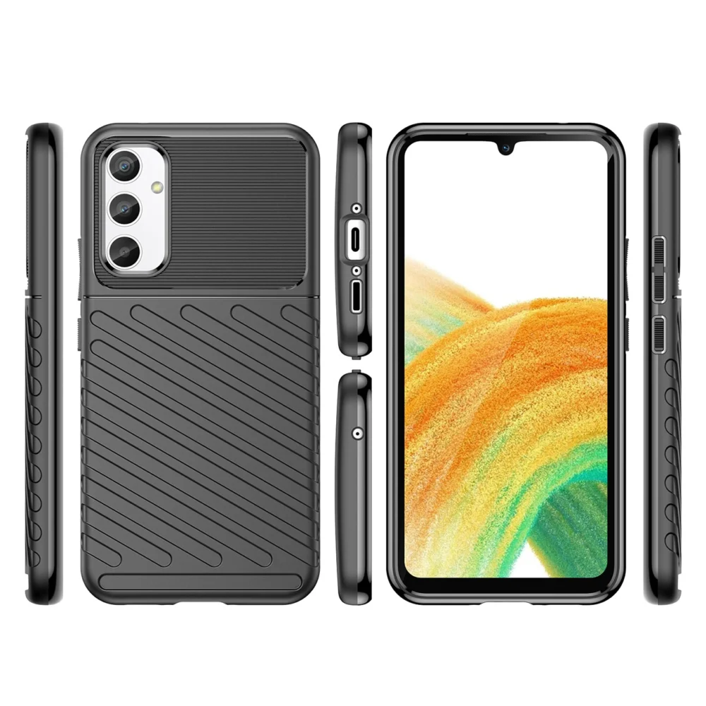 Thunder Case case for Samsung Galaxy A34 5G silicone armor case blackeng