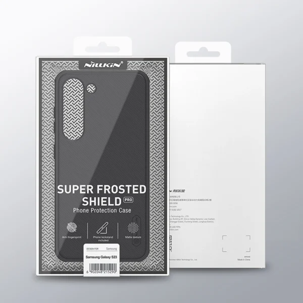 Nillkin Super Frosted Shield Pro case for Samsung Galaxy S23+ armored cover + phone stand blueeng