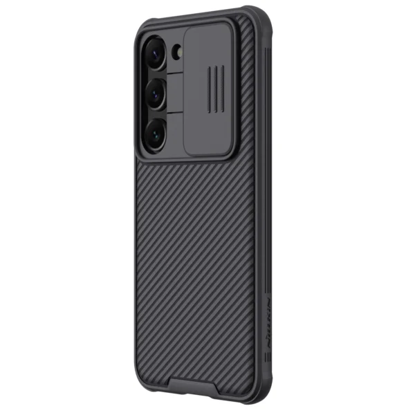 Nillkin CamShield Pro Case for Samsung Galaxy S23, cover with camera cover, blackeng