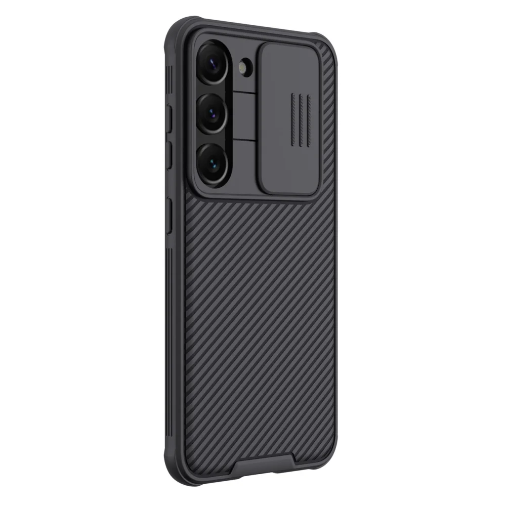 Nillkin CamShield Pro Case for Samsung Galaxy S23, cover with camera cover, blackeng