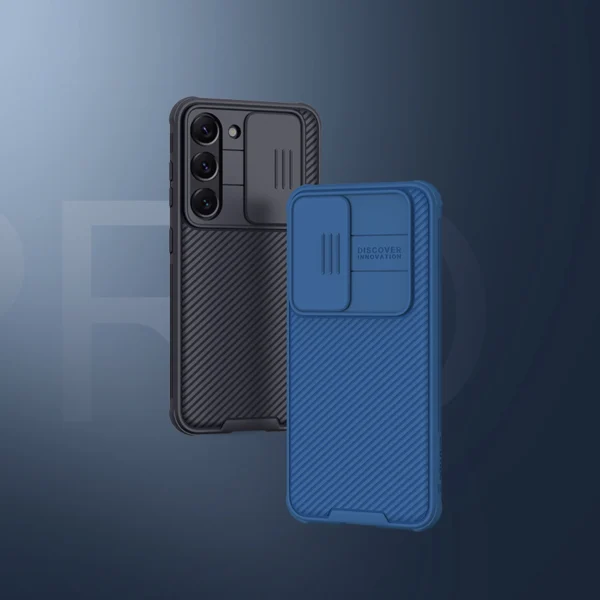 Nillkin CamShield Pro Case for Samsung Galaxy S23, cover with camera cover, blackeng