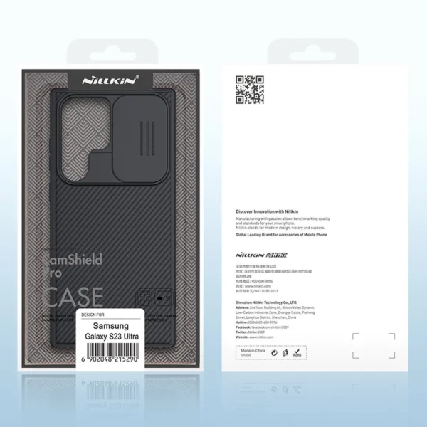 Nillkin CamShield Pro Case for Samsung Galaxy S23 Ultra cover with camera cover blackeng