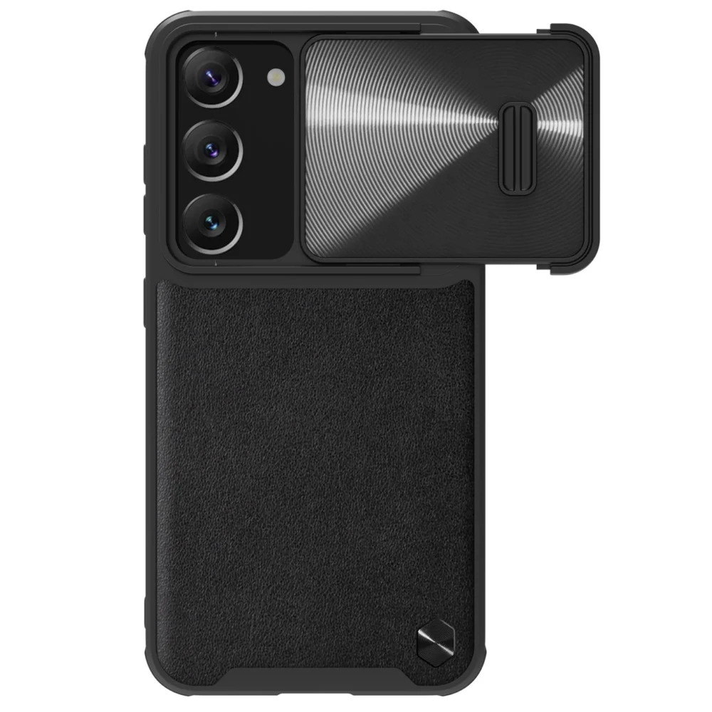 Nillkin CamShield Leather S Case for Samsung Galaxy S23+ cover with camera cover blackeng