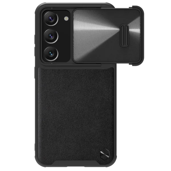Nillkin CamShield Leather S Case for Samsung Galaxy S23+ cover with camera cover blackeng