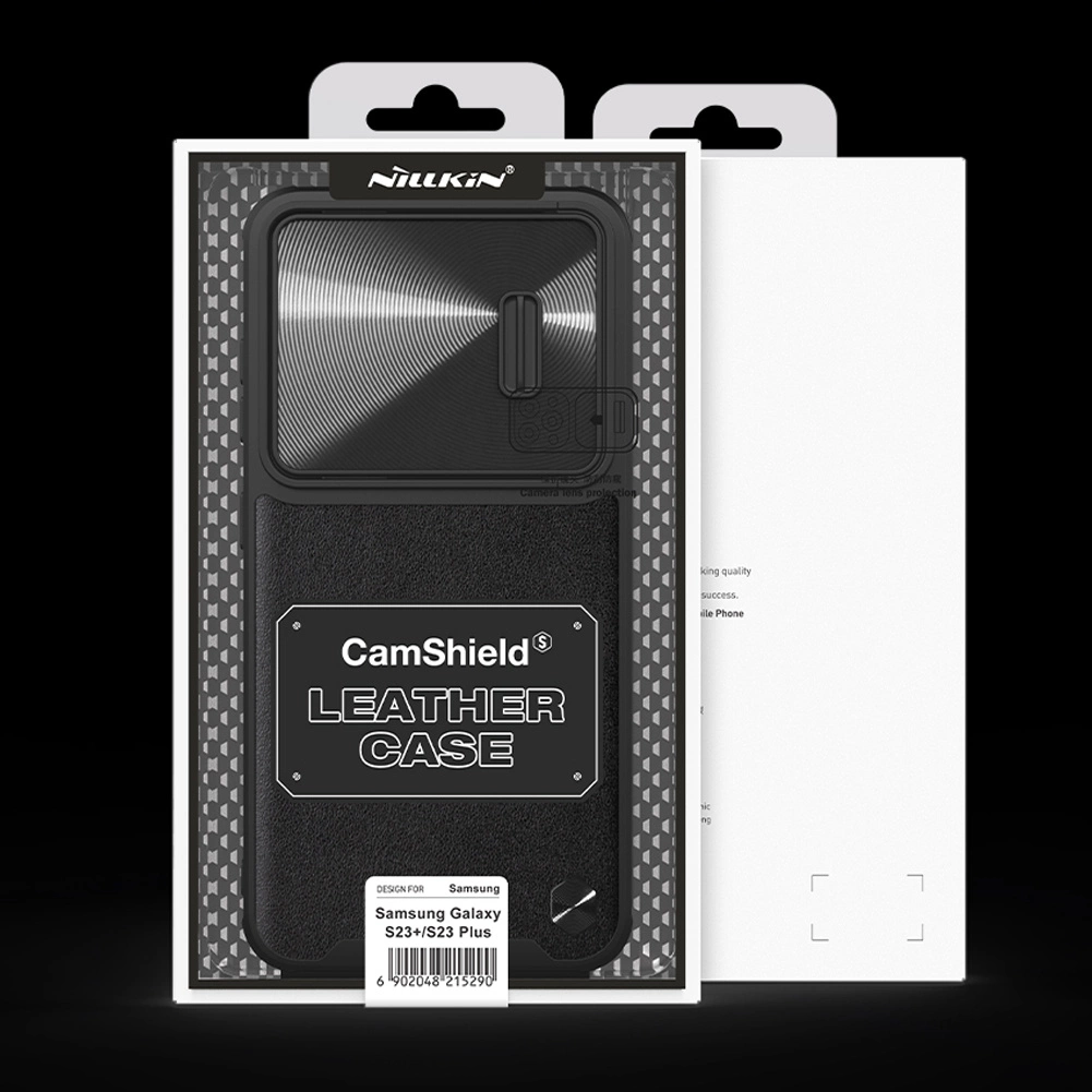 Nillkin CamShield Leather S Case for Samsung Galaxy S23+ cover with camera cover blackeng