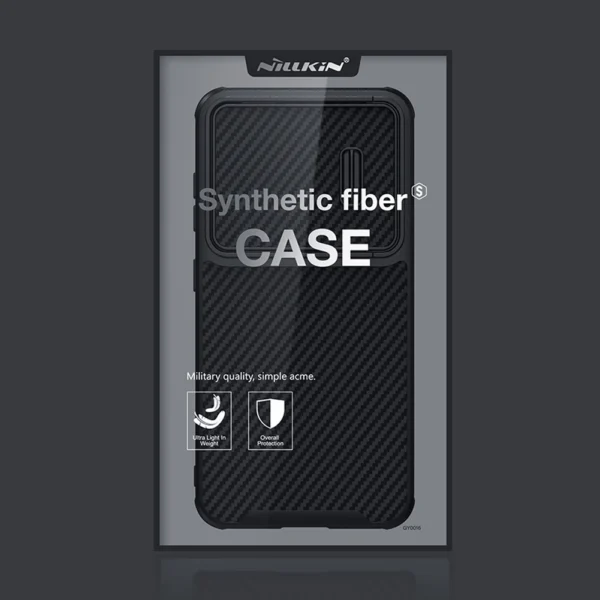 Nillkin Synthetic Fiber S Case for Samsung Galaxy S23, camera cover, blackeng