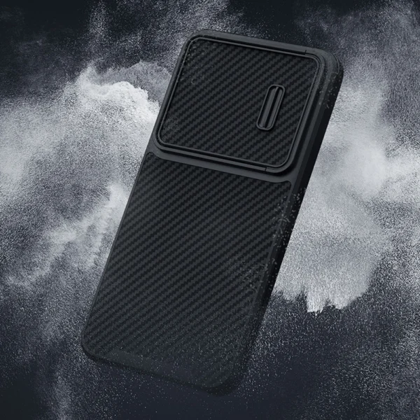 Nillkin Synthetic Fiber S Case for Samsung Galaxy S23, camera cover, blackeng