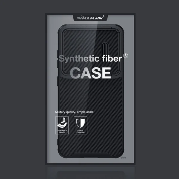 Nillkin Synthetic Fiber S Case for Samsung Galaxy S23+, camera cover, blackeng