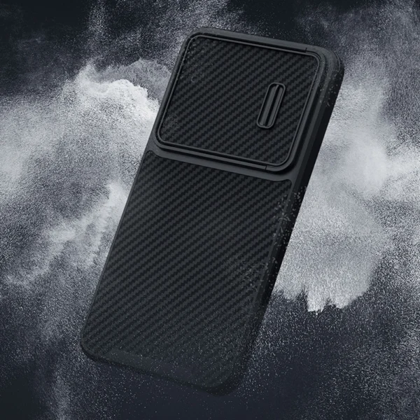 Nillkin Synthetic Fiber S Case for Samsung Galaxy S23+, camera cover, blackeng