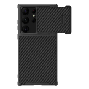 Nillkin Synthetic Fiber S Case for Samsung Galaxy S23 Ultra, camera cover, blackeng
