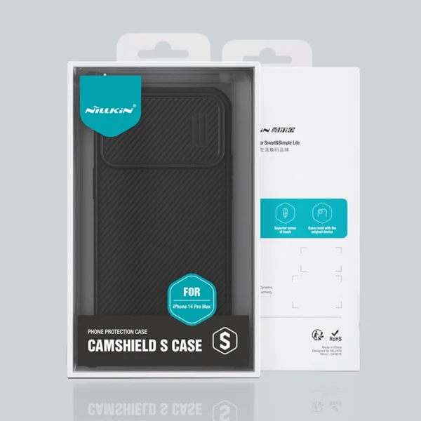 Nillkin CamShield S Case iPhone 14 Pro Max Armored Cover Camera Protector Blueeng