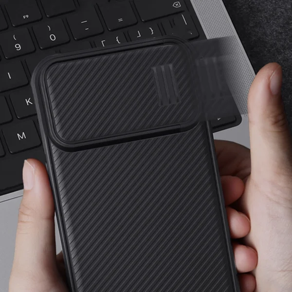 Nillkin CamShield S Case iPhone 14 Pro Max Armored Cover Camera Protector Blackeng
