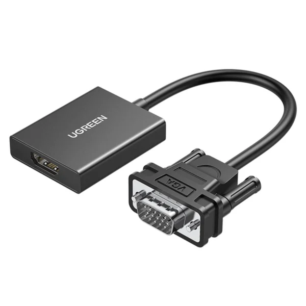 Ugreen VGA (Male) to HDMI (Female) Adapter Cable 0.15m Black (CM513)eng