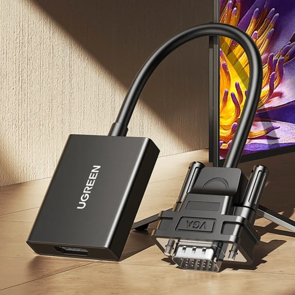 Ugreen VGA (Male) to HDMI (Female) Adapter Cable 0.15m Black (CM513)eng