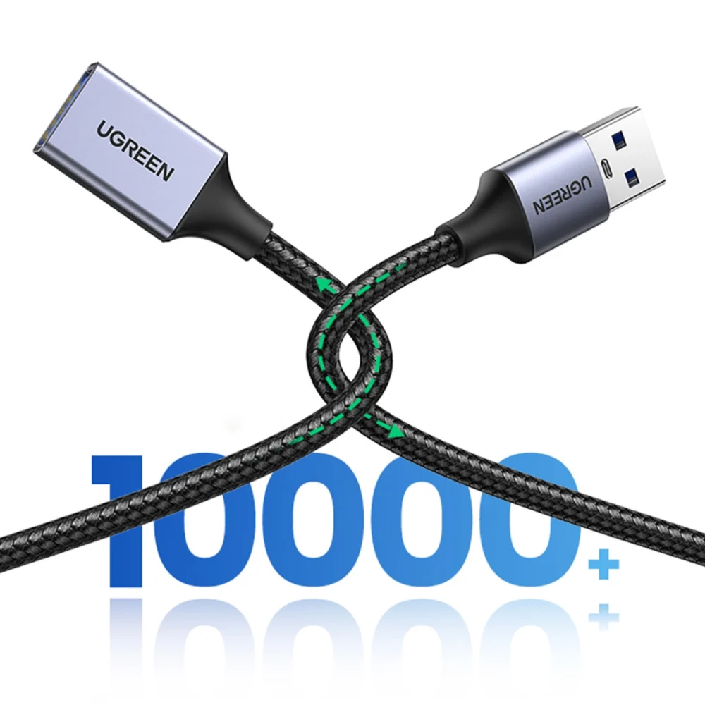 Ugreen extension cord adapter cable USB (male) - USB (female) 3.0 5Gb/s 2m gray (US115)eng