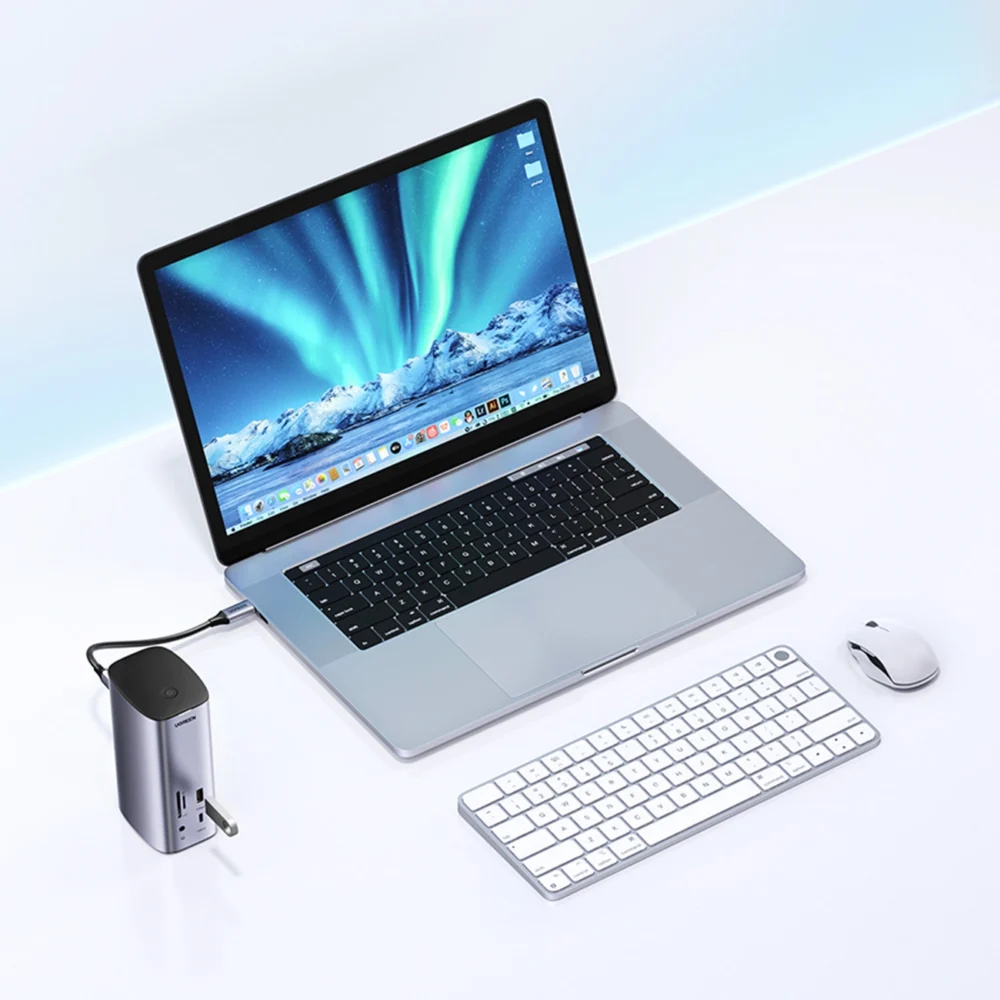 Ugreen Multifunction HUB 12in1 USB C USB HDMI DP RJ45 AUX SD TF gray (CM555)eng