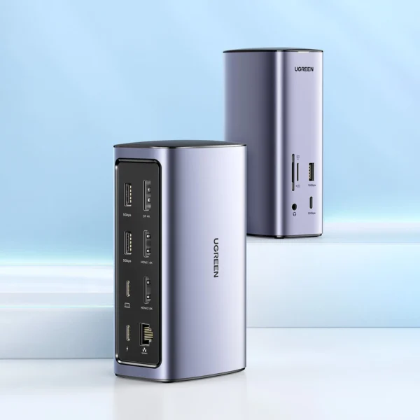 Ugreen Multifunction HUB 12in1 USB C USB HDMI DP RJ45 AUX SD TF gray (CM555)eng
