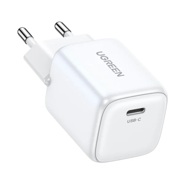 Ugreen Nexode mini CD318 15324 GaN 20W USB-C PD 3.0 / QC 4.0 network charger - whiteeng
