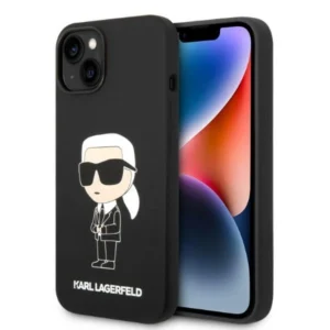 Karl Lagerfeld KLHMP14MSNIKBCK iPhone 14 Plus 6.7" hardcase black/black Silicone Ikonik Magsafeeng