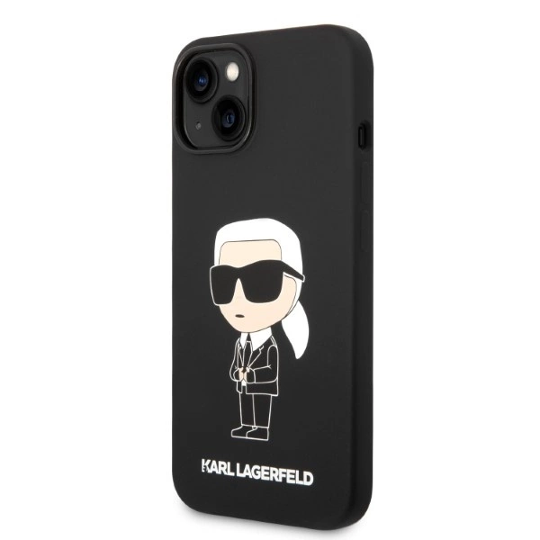 Karl Lagerfeld KLHMP14MSNIKBCK iPhone 14 Plus 6.7" hardcase black/black Silicone Ikonik Magsafeeng
