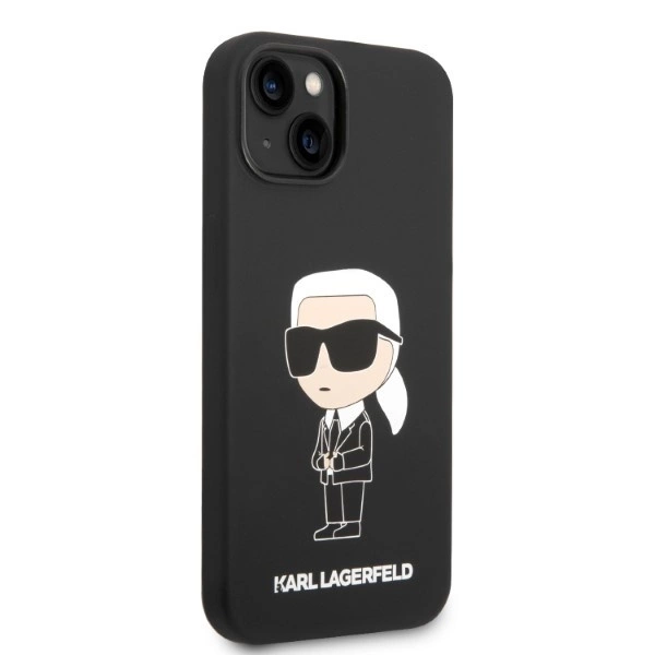 Karl Lagerfeld KLHMP14MSNIKBCK iPhone 14 Plus 6.7" hardcase black/black Silicone Ikonik Magsafeeng